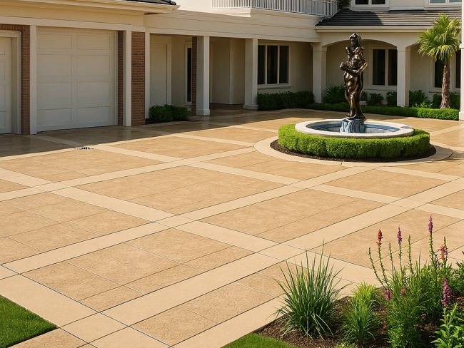 Stamped Concrete Walkways and Patios